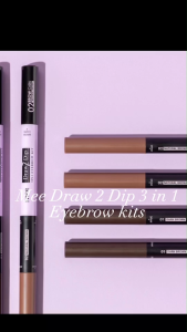 Mee Draw 2 Dip 3in1 Eyebrow kits / ดินสอเขียนคิ้ว / หัวเรียวเล็ก 2 มม. / มีทั้งหมด 4 เฉดสี