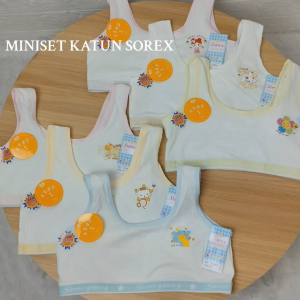Miniset Step 1 Katun Sorex Y1005 / Miniset Anak Bahan Katun Sorex Y1005 Miniset Anak SD / Pemula