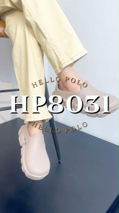 Hello Polo รองเท้าแตะ  ส้นหนา 3 ซม กันลื่น เบาสบาย พื้นนุ่มมาก รองเท้าแตะแพลตฟอร์มผู้หญิง เหมาะกับฤดู HP8031