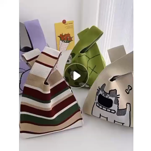 (Ready Stock) Korean Style Trendy INS Knit Handbag 针织包