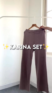One Set Karin Korean Knit / Setelan Wanita Dewasa & Remaja Terbaru Dan Kekinian 2024