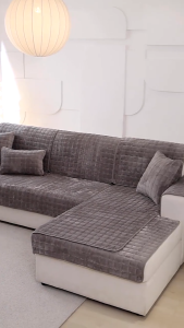 〖Ship Within 24 Hours〗Plush Sofa Cushion Universal Full Coverage Non-slip Fabric All-inclusive Soft Seat Cushion