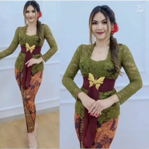 setelan kebaya burkat mederenkebaya tradsinalkebaya kutubaru lengan panjang