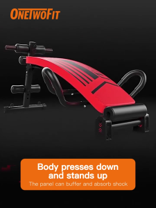OneTwoFit Ghế tập cơ bụng đa chức năng Có gấp gọn dùng tại nhà ghế băng Tay vịn nâng cấp