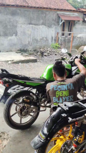 Knalpot Ninja 2 Tak R RR SS ORI Win Speed Emblem Gold Chamber Stainlees Press Step Standar