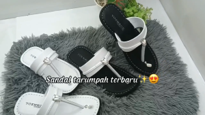 sandal kulit Tasikmlaya merk yoenkoe putih | sandal kulit tarumpah 0rigin4L