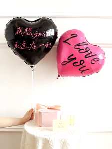 Bong Bóng Trái Tim BlackPink Màu Hồng Đen Trang Trí Sinh Nhật Hàn Quốc Phụ Kiện Trang Trí MBBDecor