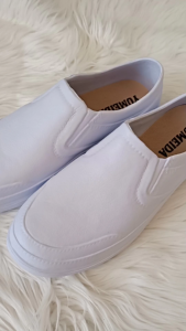 Fanie Shoes Yumeida 7091: Sepatu Slip On Putih Pria & Non Medis