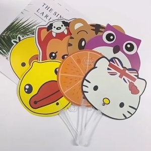 Set 100 Quạt Nhựa Cầm Tay Cute Nhiều Hình - Giao Mẫu Ngẫu Nhiên-NIEVE