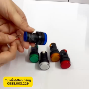 Combo 2 Đèn báo pha - đèn led tín hiệu - AD16-22D/S - 12V 24V màu VÀNG