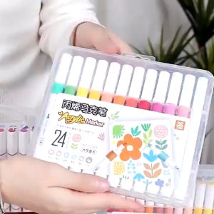 Bút Màu Acrylic Marker Mực Chống Thấm Nước Không Phai Tươi Sáng Màu Ra Đều Không Độc Hại