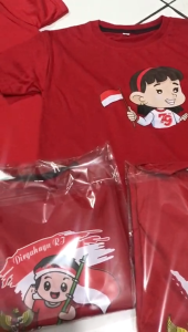 Pakaian kaos lengan pendek anak laki-laki kemerdekaan 17 Agustus Ke-79 merdeka 1-10 tahun 899