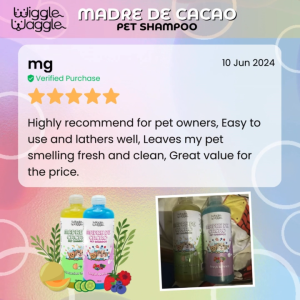 Wiggle Waggle Madre de Cacao Pet Shampoo (Fresh Berries) 1.892 Liters