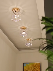 Lampu gantung minimalis kristal plafon lampu ruang tamu hias crystal