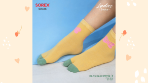 SOREX W5734 LADIES BASIC SOCKS - KAOS KAKI WANITA JEMPOL DIBAWAH BETIS