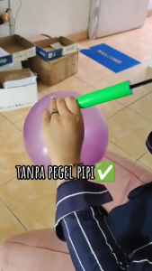 SHUAIAN Pompa Balon Tangan Manual Besar Warna-warni