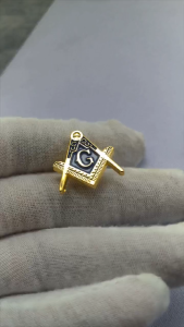 High Quality 0.75 Inch MASON Badge 3D Metal Masonic Pin