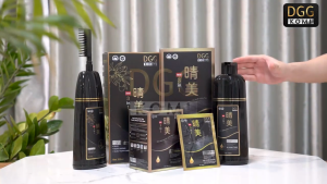 Hộp 10 gói dầu gội là nâu tóc DGG KOMI dầu gội màu nâu đen tự nhiên tinh chất thảo dược thiên nhiên - gói 25ml
