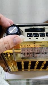 SATA KUKU AM-339BT AC DC Bluetooth Rechargeable AM/FM/SW 6Band Radio USB/TF MP3 Player /Flashlight