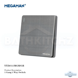 MEGAMAN Z8 SERIES GREY SWITCHES & SOCKETS SIRIM Wall Switch 3D Checkered Bushed Panel Tartan Texture BATHKITCHZ