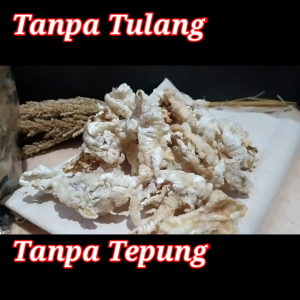 KERIPIK KRIPIK CEKER AYAM TANPA TULANG SNACK CEMILAN DIET KETO 250 GRAM PREMIUM