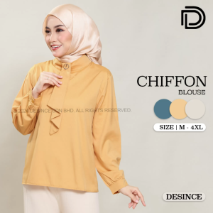 DESINCE Women Blouse Plus Size Top Long Sleeve Shirt Woman Formal Smart Casual Chiffon Blouse Perempuan WT 030