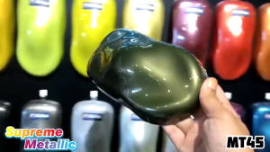 2K Paint  AIKKA MT45 Green Grey SUPREME METALLIC Color Car Motor Paint DIY Aerosol Spray Bottle Cat Bancuh Kereta 车漆
