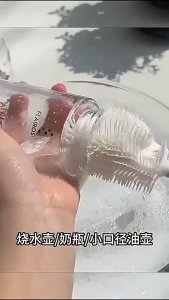 3 In 1 Multifunctional Silicone Cup Brush Long Handled 90° Foldable 360 Degree Rotating Cleaning Bottle Brush Milk Bottle Brush Glass Cup Water Bottles Cleaning Brush Kitchen Cleaning