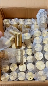 Lọ đựng tăm cao cấp bằng kim loại chạm khắc hoa văn