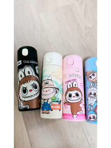 IFS กระบอกน้ำเก็บอุณหภูมิ แบบยกดื่ม ลายการ์ตูนมาใหม่ LABUBU ความจุ 420 ml. ฝาสามารถตั้งล็อคได้ กระติกน้ำ กระบอกน้ำ เก็บร้อน เย็น