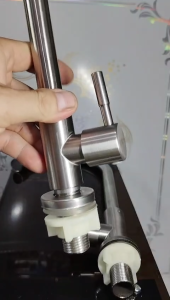 Vòi rửa chén lạnh inox Sus 304 cao cấp Vòi rửa chén bát lạnh inox 304 màu mờ IFAN gắn chậu rửa chén ống vòi xoay 360 độ