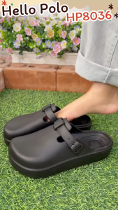 Hello Polo รองเท้าเปิดส้น กระชับเท้า รุ่น HP8036 เข้ากับทุกการแต่งกาย แฟชั่นผู้หญิง EVA สไตล์มินิมอล