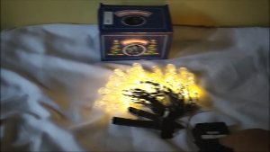 TERLARIS: Lampu Hias String Lights Solar Power Waterproof 100 LED RGB