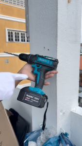 【รับประกัน 10 ปี】สว่านไฟฟ้า สว่านไร้สาย สว่าน 298V 3 ระบบ สว่านไร้สายแท้ มีระบบกระแทก แบตเตอรี่ 2 ก้อน เครื่องมือช่าง รวม 28ชิ้น รองรับงานหนัก รุ่นสีฟ้า