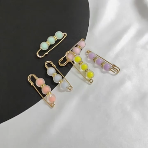 Peniti Tusuk Kelereng Jarum Hijab Baju Celana Mewah Bross Pin Kelereng Elegan Aksesoris Pengait Motif Kelereng Glamour