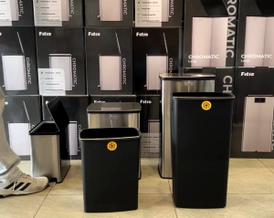 [Chính hãng Fitis HÀNG MỚI 2024 👑] Thùng rác Fitis Chromatic Nhỏ và Lớn Nắp Inox - size 14L 22L