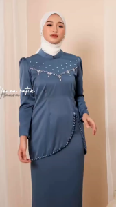 Oneset Felicia Baju Kurung Melayu Baju Pesta Setelan Wanita Full Payet 2025