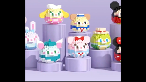 积木儿童益智玩具迷你卡通三丽鸥迪士尼积木Building blocks childrens educational toys mini cartoon Disney sanrio building blocks