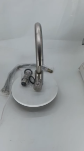 Vòi rửa bát nóng lạnh inox 304 thân mờ