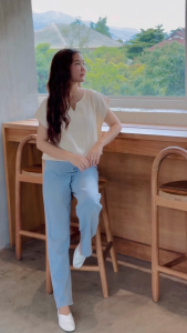 เสื้อครอปผ้าฝ้าย เสื้อครอปผ้าฝ้ายทอลาย