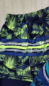 AMEI 5808 Mens Summer shorts Garterized with waist tie Printed