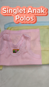 Kaos Dalam Anak Singlet Bayi Warna Polos Size S M L XL 3L ( XXL) PAKAIAN DALAM ANAK