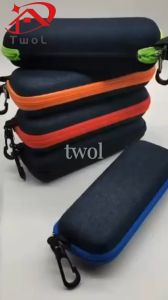 TWOL SHOP 1pcs Fashion Glasses Box Hard Eyewear Protector Zipper Eyeglasses Case Portable New Sunglasses Box Denim Fabric Spectacle Case/Multicolor
