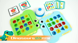 Kids Dinosaur Toys Pairing Training Logical Thinking Geometric Shapes Puzzle Early Board Games Toys