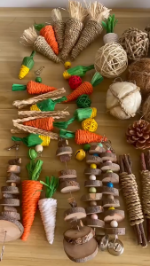 Đồ Chơi Bóng Cỏ Nhiều Màu Cho Chuột Hamster/Thỏ/Chuột Lang