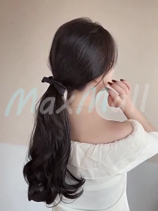 Hairclip Wave Panjang 38CM Hair Clip Ponytail Model Pendek Keriting Tali Pony Tail Gelombang Wig Ponytail Anak Rambut Palsu Extension