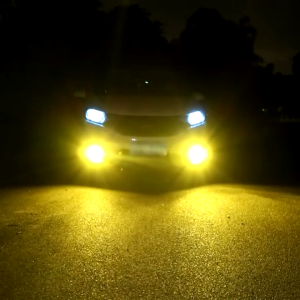 Lampu Foglamp H3 LED 30 Titik Lensa Projector Putih Kuning