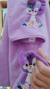 ผ้าเช็ดตัวนาโน ลายกระต่าย 70x140cm พร้อมส่ง