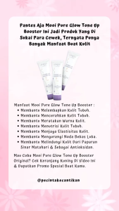 Mooi Pure Glow Tone Up Booster Pencerah Kulit ISI 100gr