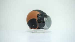 Helm Anak Bogo Retro Polos SNI 2 3 4 5 6 7 Tahun Lucu Unik Berkendara Aman Warna Coklat Hitam Kaca Datar